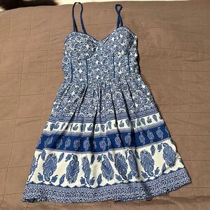 Blue Balconette Dress